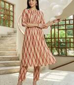 Women Printed Regular Pure Cotton Kurta with Trousers