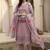Women Floral Embroidered Regular Thread Work Linen Kurta with Trousers & With Dupatta