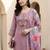 Women Floral Embroidered Regular Thread Work Linen Kurta with Trousers & With Dupatta