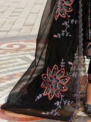 Women Ethnic Motifs Embroidered Regular Thread Work Kurta with Trousers & With Dupatta 4