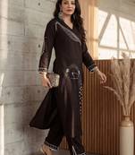 Women Ethnic Motifs Embroidered Regular Thread Work Kurta with Trousers