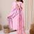 Women Floral Regular Thread Work Kurta with Trousers & With Dupatta