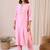 Women Floral Regular Thread Work Kurta with Trousers & With Dupatta