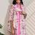 Women Floral Printed Regular Thread Work Pure Cotton Kurta with Trousers & With Dupatta