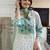 Floral Printed V-Neck Pleated Pure Cotton A-Line Kurta With Trouser And Dupatta