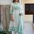 Floral Printed V-Neck Pleated Pure Cotton A-Line Kurta With Trouser And Dupatta