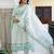Floral Printed V-Neck Pleated Pure Cotton A-Line Kurta With Trouser And Dupatta