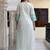 Floral Printed V-Neck Pleated Pure Cotton A-Line Kurta With Trouser And Dupatta