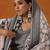 White Floral Printed V-Neck Straight Kurta with Trousers & Dupatta