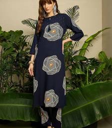 Women Printed Regular Kurta with Trousers