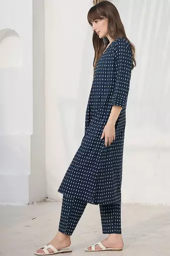 Women Printed Regular Pure Cotton Kurta with Trousers