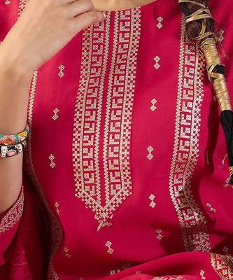 Women Ethnic Motifs Embroidered Regular Sequinned Kurta with Trousers & With Dupatta 3