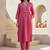 Women Regular Thread Work Kurta with Trousers