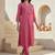 Women Regular Thread Work Kurta with Trousers