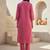 Women Regular Thread Work Kurta with Trousers