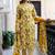 Floral Printed Mandarin Collar Pure Cotton Kurta With Trousers & Dupatta