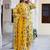 Floral Printed Mandarin Collar Pure Cotton Kurta With Trousers & Dupatta
