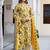 Floral Printed Mandarin Collar Pure Cotton Kurta With Trousers & Dupatta