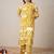 Ethnic Motifs Printed Mandarin Collar Straight Kurta With Palazzo