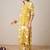 Ethnic Motifs Printed Mandarin Collar Straight Kurta With Palazzo