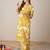 Ethnic Motifs Printed Mandarin Collar Straight Kurta With Palazzo