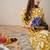 Ethnic Motifs Printed Mandarin Collar Straight Kurta With Palazzo