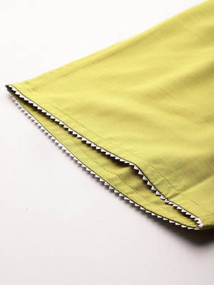 Plus Size Embroidered A-Line Kurta Trousers With Dupatta Set 8
