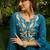 Women Ethnic Motifs Embroidered Thread Work Straight Kurta With Trousers