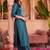 Women Ethnic Motifs Embroidered Regular Thread Work Liva Kurta with Trousers