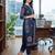 Women Ethnic Motifs Printed Regular Thread Work Pure Cotton Kurta with Trousers & With Dupatta