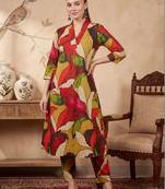 Women Printed Regular Pure Cotton Kurta with Trousers