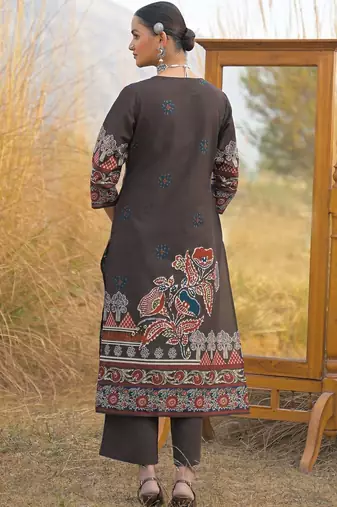Women Ethnic Motifs Printed Regular Mirror Work Kurta with Trousers & With Dupatta