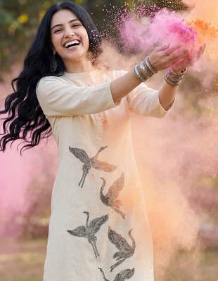Women Ethnic Motifs Printed Regular Pure Cotton Kurta with Trousers 6