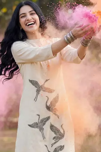 Women Ethnic Motifs Printed Regular Pure Cotton Kurta with Trousers