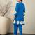 Women Printed Pleated Pure Cotton Kurta with Trousers