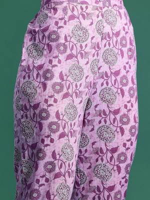Floral Printed Pure Cotton Kurta with Trousers 3
