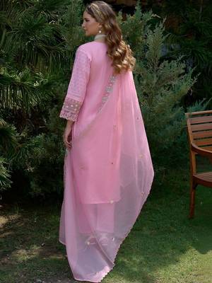 Women Ethnic Motifs Embroidered Regular Mirror Work Pure Cotton Kurta with Trousers & With Dupatta 4