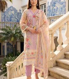 Women Floral Printed Regular Thread Work Linen Kurta with Trousers & With Dupatta