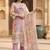 Women Floral Printed Regular Thread Work Linen Kurta with Trousers & With Dupatta