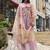 Women Floral Printed Regular Thread Work Linen Kurta with Trousers & With Dupatta