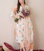 Women Floral Printed Empire Pure Cotton Kurta with Trousers & With Dupatta