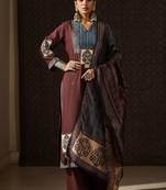 Women Ethnic Motifs Printed Regular Kurta with Trousers & With Dupatta