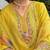 Floral Embroidered V-neck Thread Work Kurta With Trousers & Dupatta