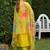 Floral Embroidered V-neck Thread Work Kurta With Trousers & Dupatta