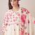 Floral Printed Beads & Stones Pure Cotton A-Line Kurta With Trousers & Dupatta