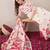 Floral Printed Beads & Stones Pure Cotton A-Line Kurta With Trousers & Dupatta