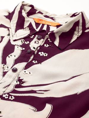 Women Shirt Coller Floral Printed Regular Sequinned Kurta with Trousers 7