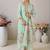 Women Floral Printed Regular Thread Work Linen Kurta with Trousers & With Dupatta