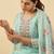 Women Floral Printed Regular Thread Work Linen Kurta with Trousers & With Dupatta
