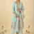 Women Floral Printed Regular Thread Work Linen Kurta with Trousers & With Dupatta